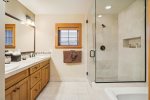 Master Bathroom at The Lodges B1